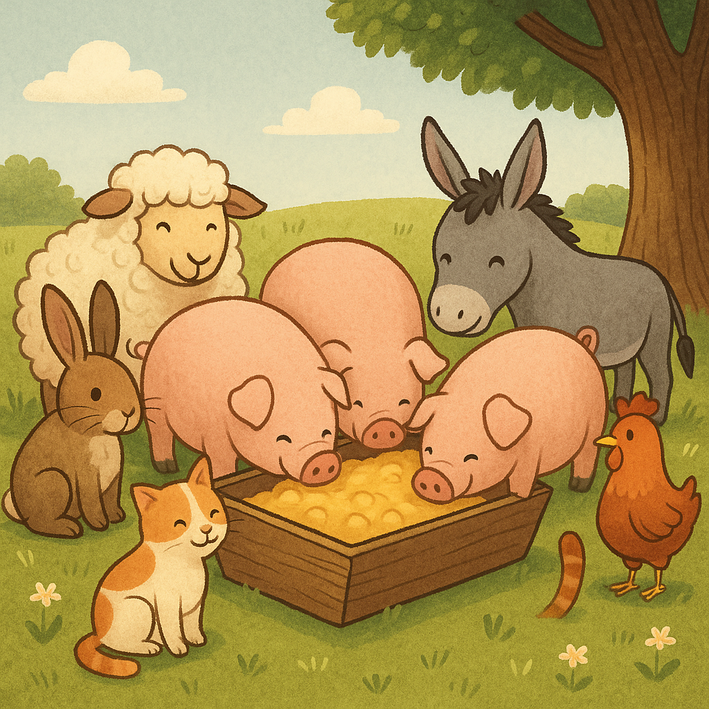 Animals sharing peacefully